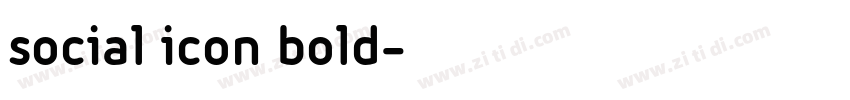 social icon bold字体转换
